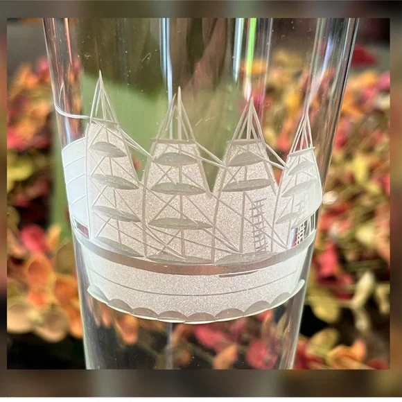 Toscany-Vintage-Set of Four Hand Blown Clipper Ships Pilsner Glasses-Romania - Picture 3 of 6